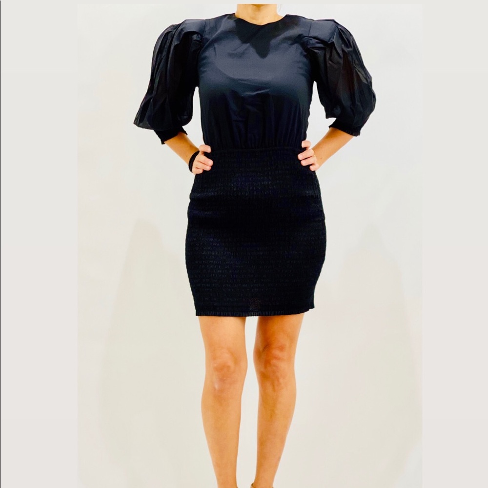 REBECCA MINKOFF TABBY BALLOON SLEEVE DRESS